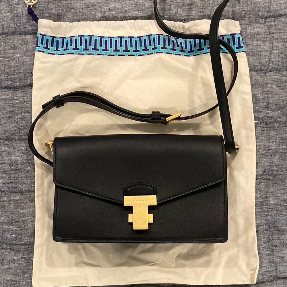 Tory Burch Black Leather Crossbody Bag